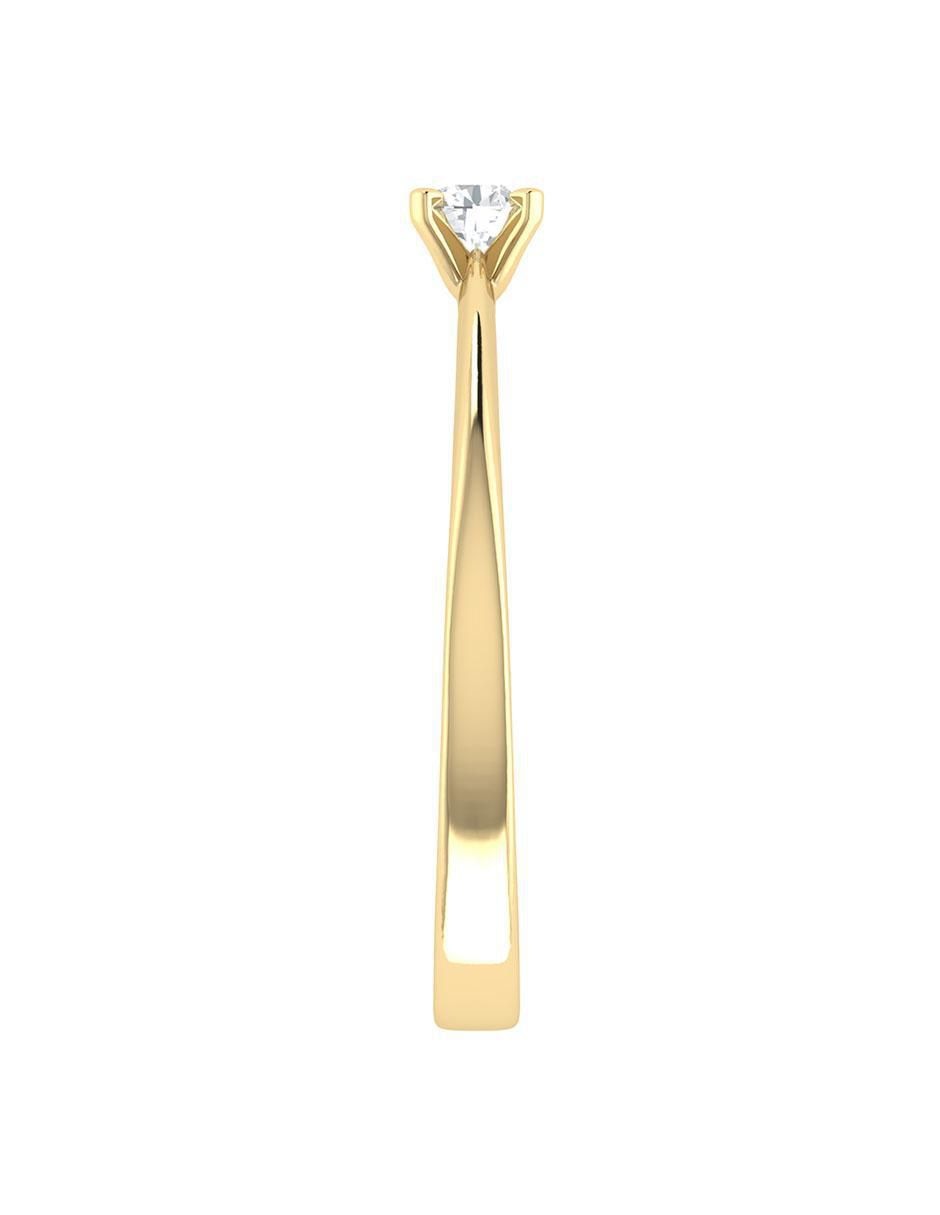 Argolla de oro 14 k diamante 2