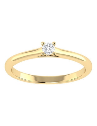 Argolla de oro 14 k diamante 1