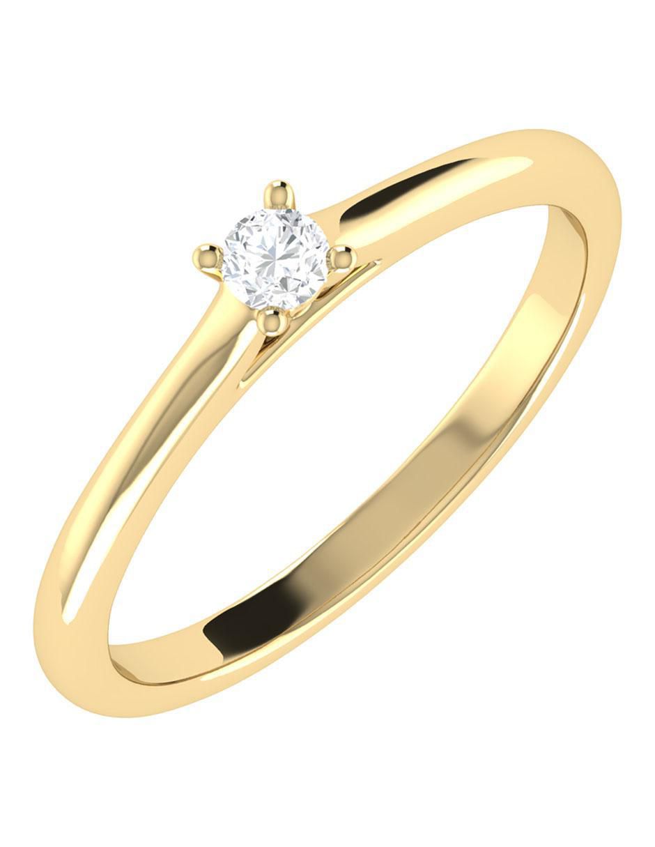 Argolla de oro 14 k diamante 5