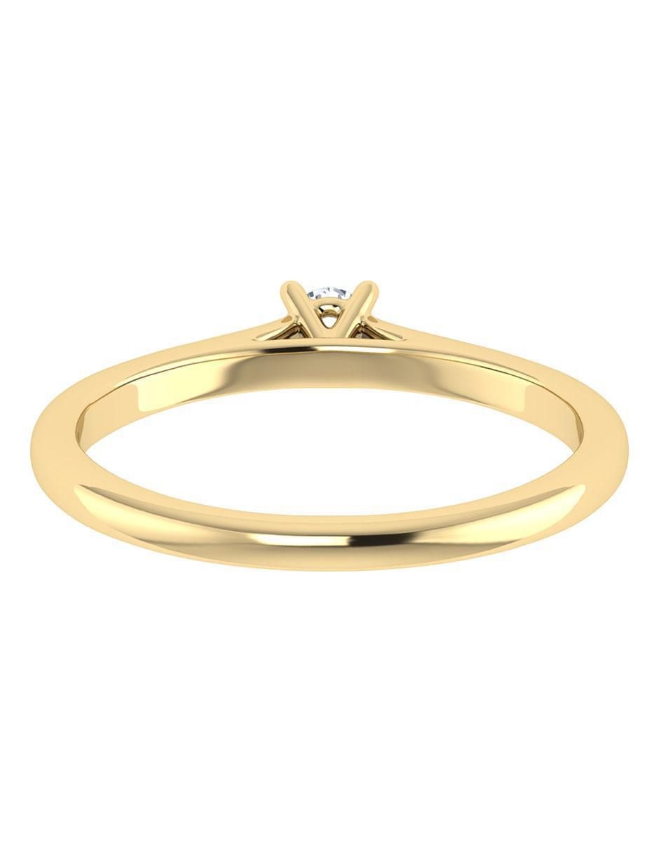 Argolla de oro 14 k diamante 3