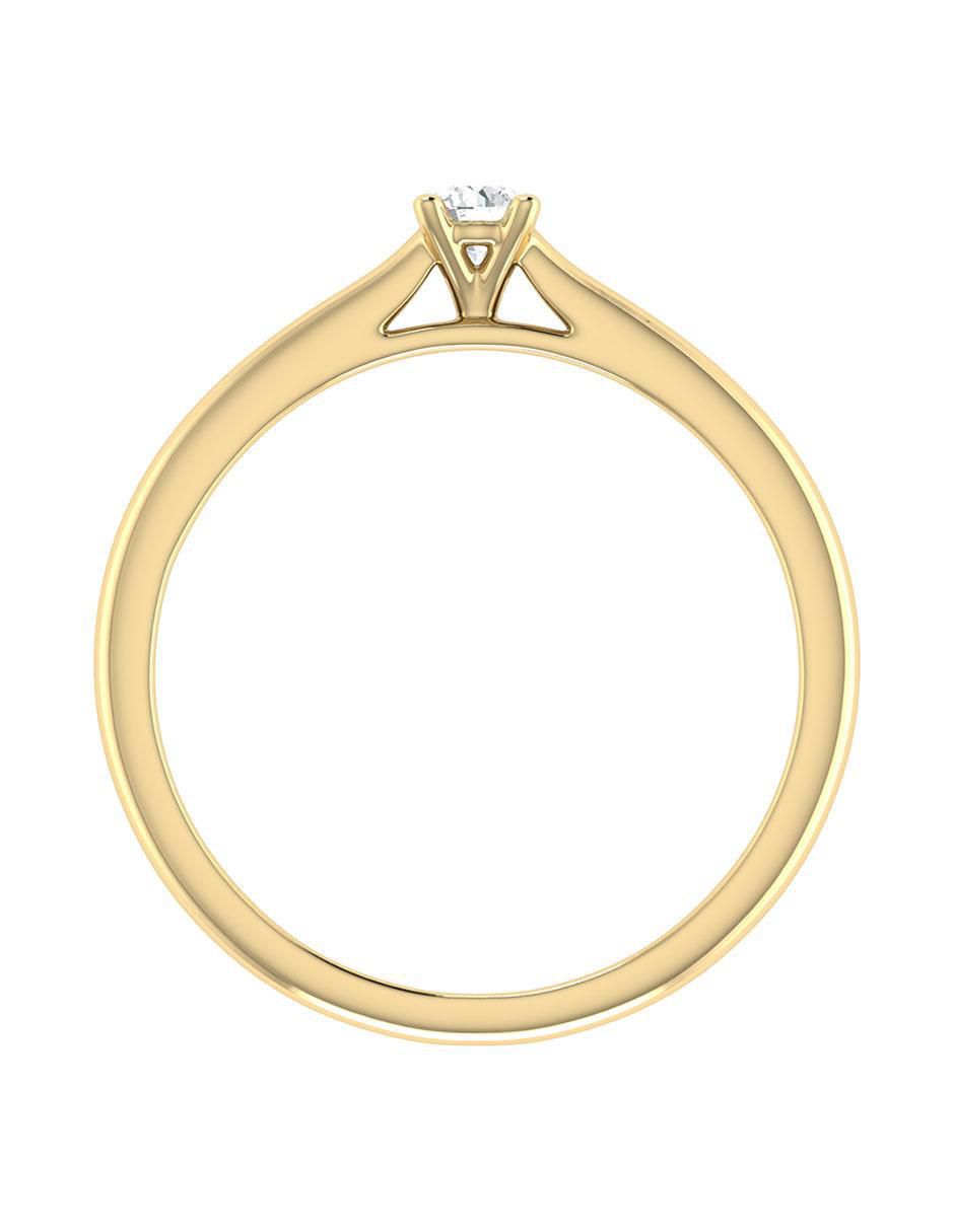 Argolla de oro 14 k diamante 2
