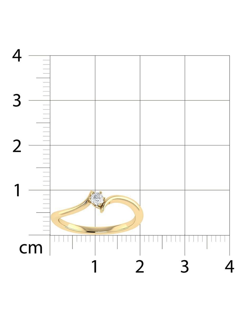 Argolla de oro 14 k diamante 6