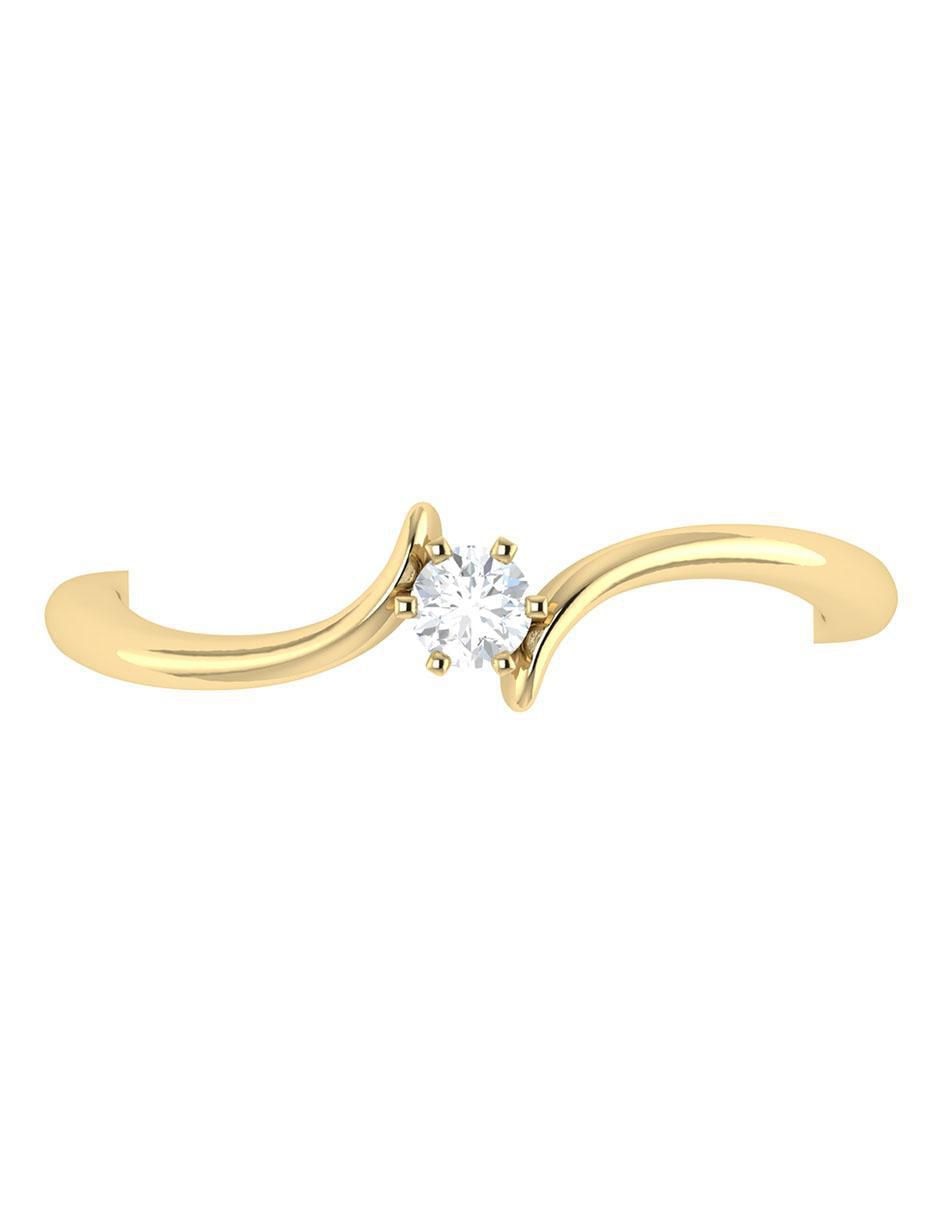 Argolla de oro 14 k diamante 4