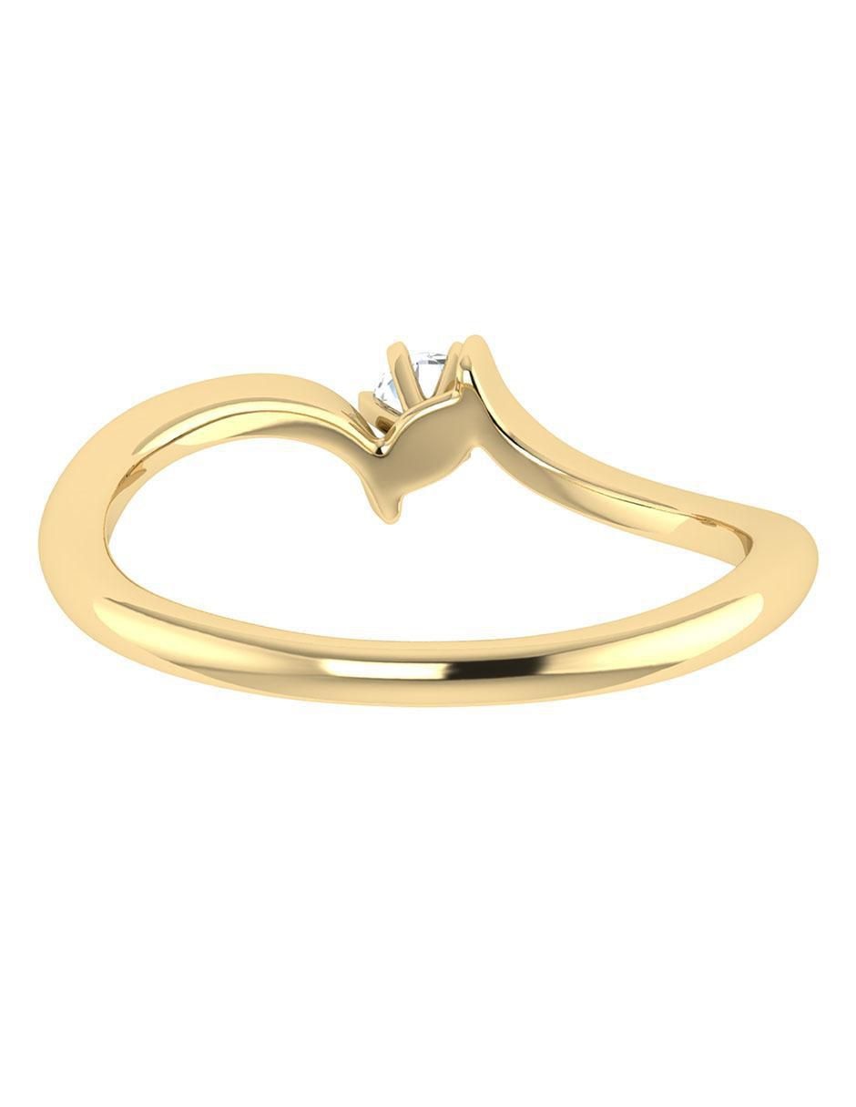 Argolla de oro 14 k diamante 3
