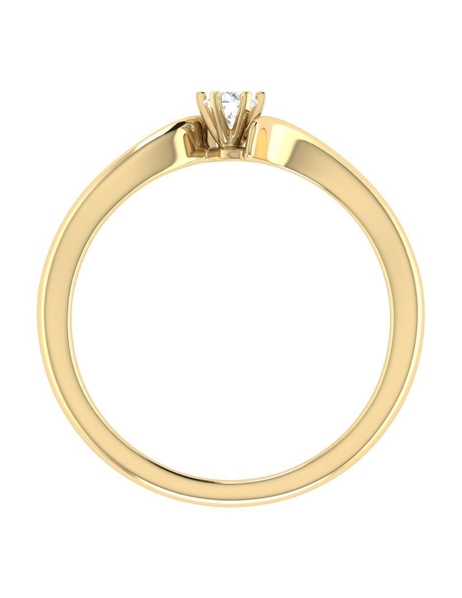 Argolla de oro 14 k diamante 2
