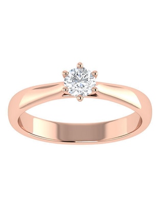 Argolla de oro rosa 14 k diamante Argolla de oro rosa 14 k diamante