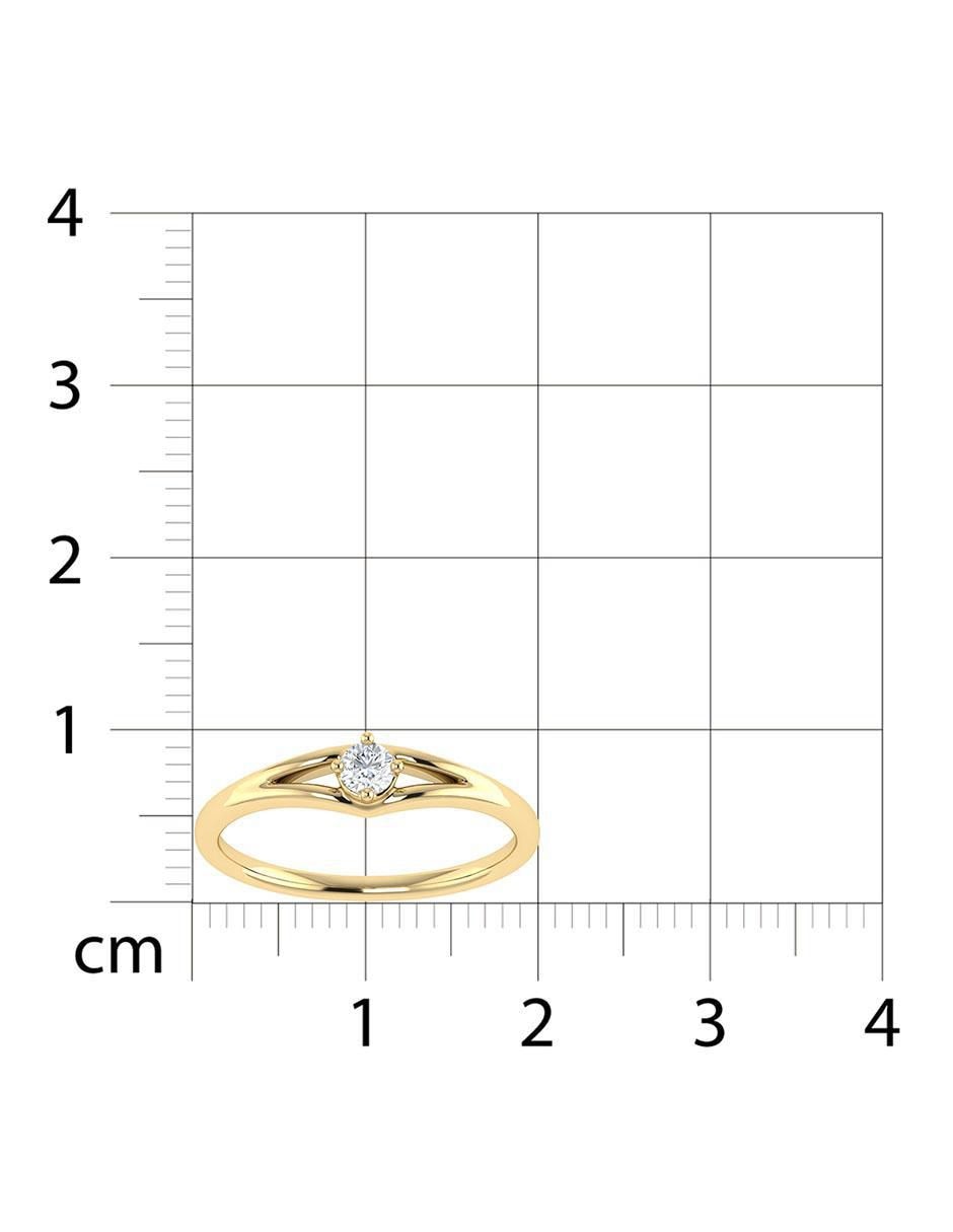 Argolla de oro 14 k diamante 6