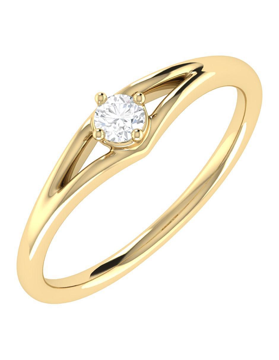 Argolla de oro 14 k diamante 5