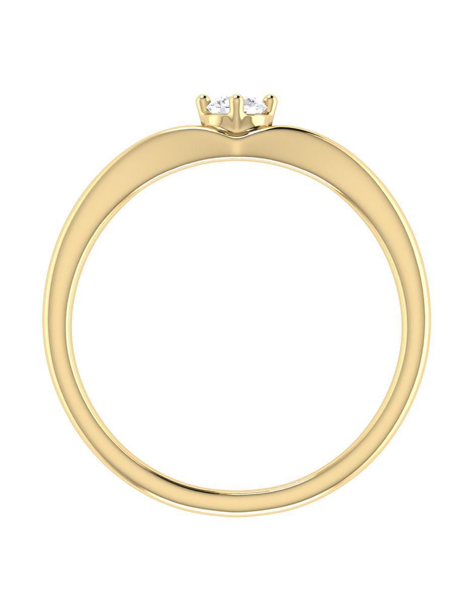 Argolla de oro 14 k diamante 3