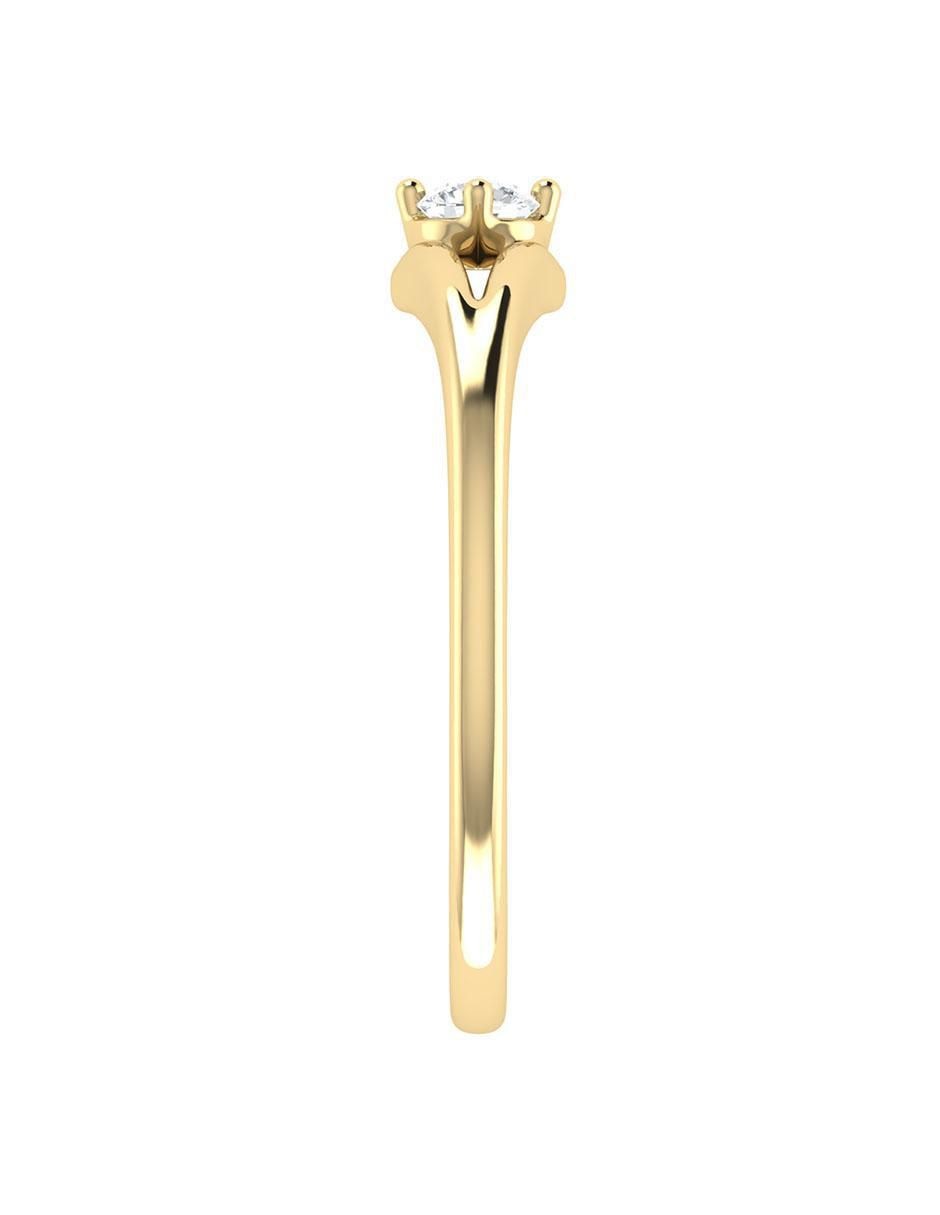Argolla de oro 14 k diamante 2
