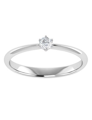Argolla de oro blanco 14 k diamante Argolla de oro blanco 14 k diamante