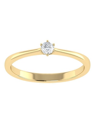 Argolla de oro 14 k diamante