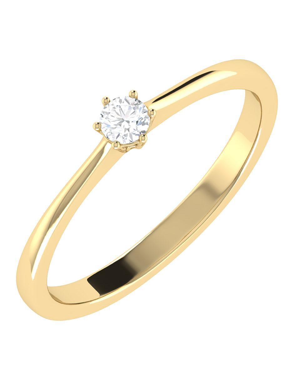 Argolla de oro 14 k diamante 5