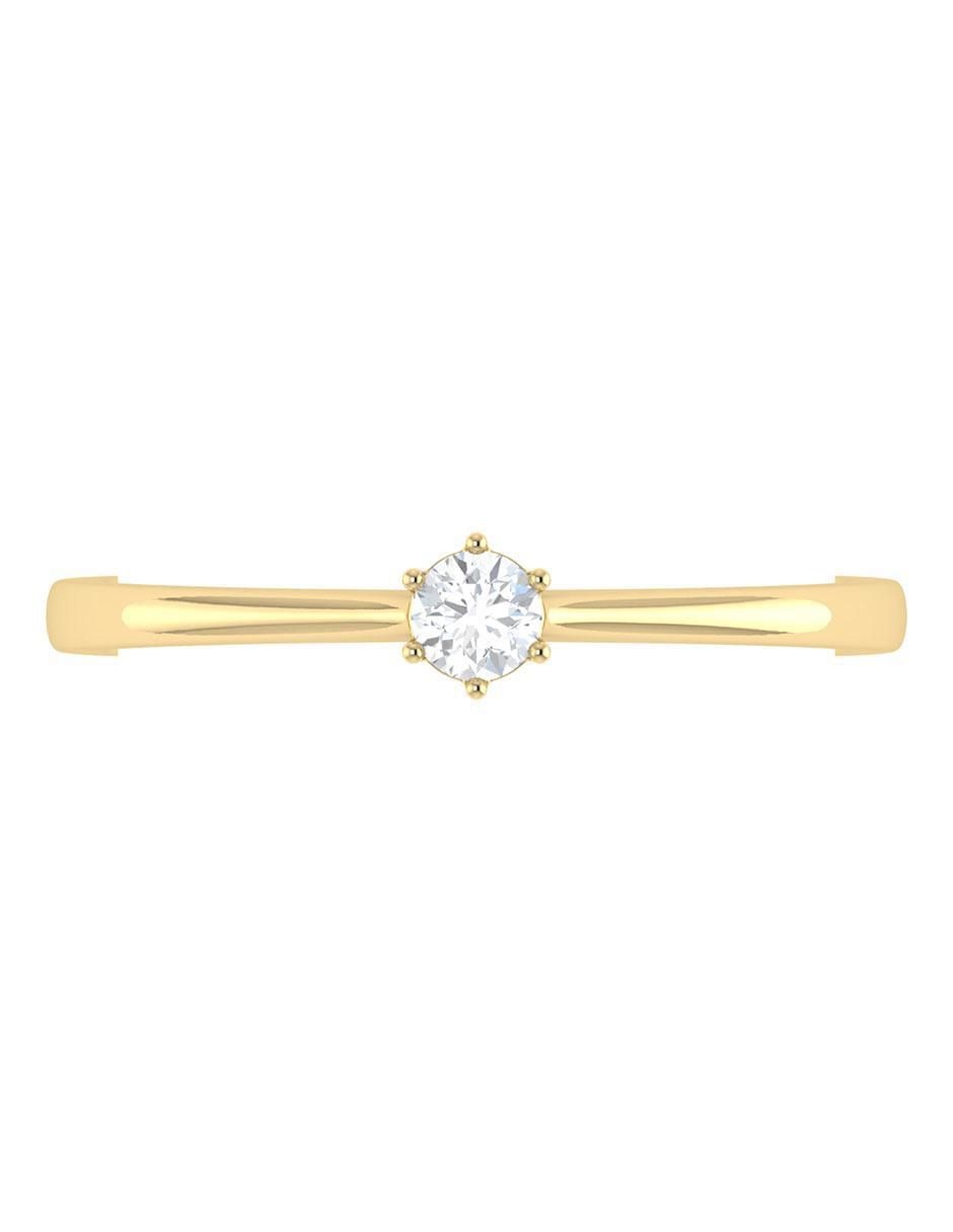 Argolla de oro 14 k diamante 4