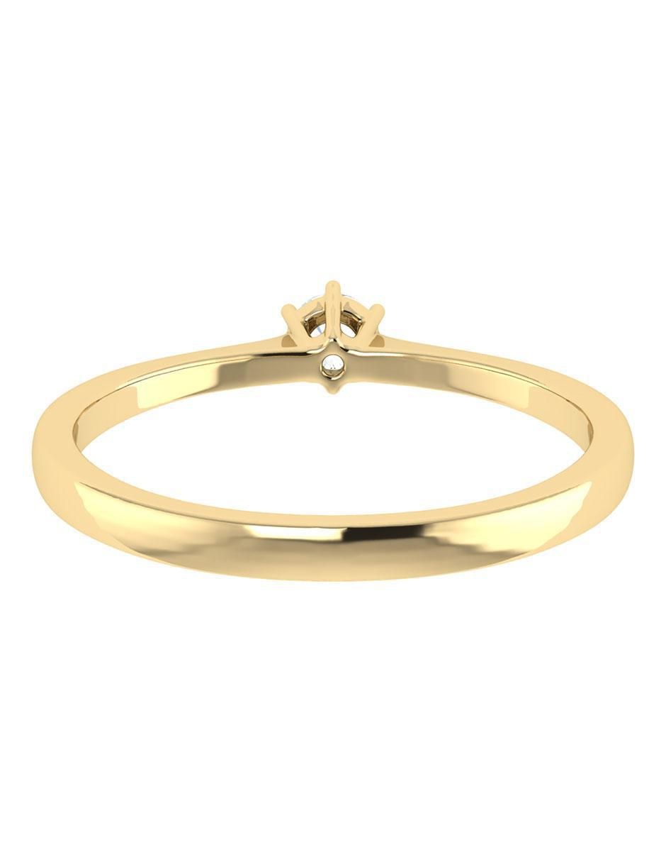 Argolla de oro 14 k diamante 3