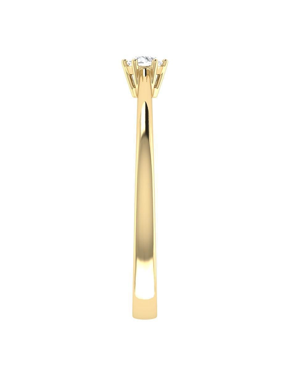 Argolla de oro 14 k diamante 2