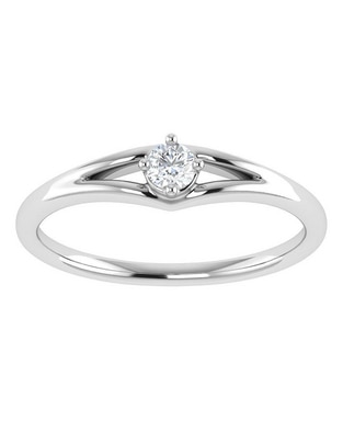 Argolla de oro blanco 14 k diamante Argolla de oro blanco 14 k diamante