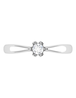 Argolla de oro blanco 14 k diamante Argolla de oro blanco 14 k diamante