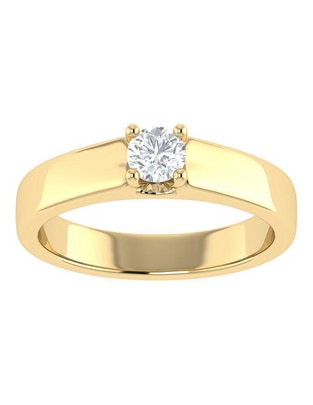 Argolla de oro 14 k diamante