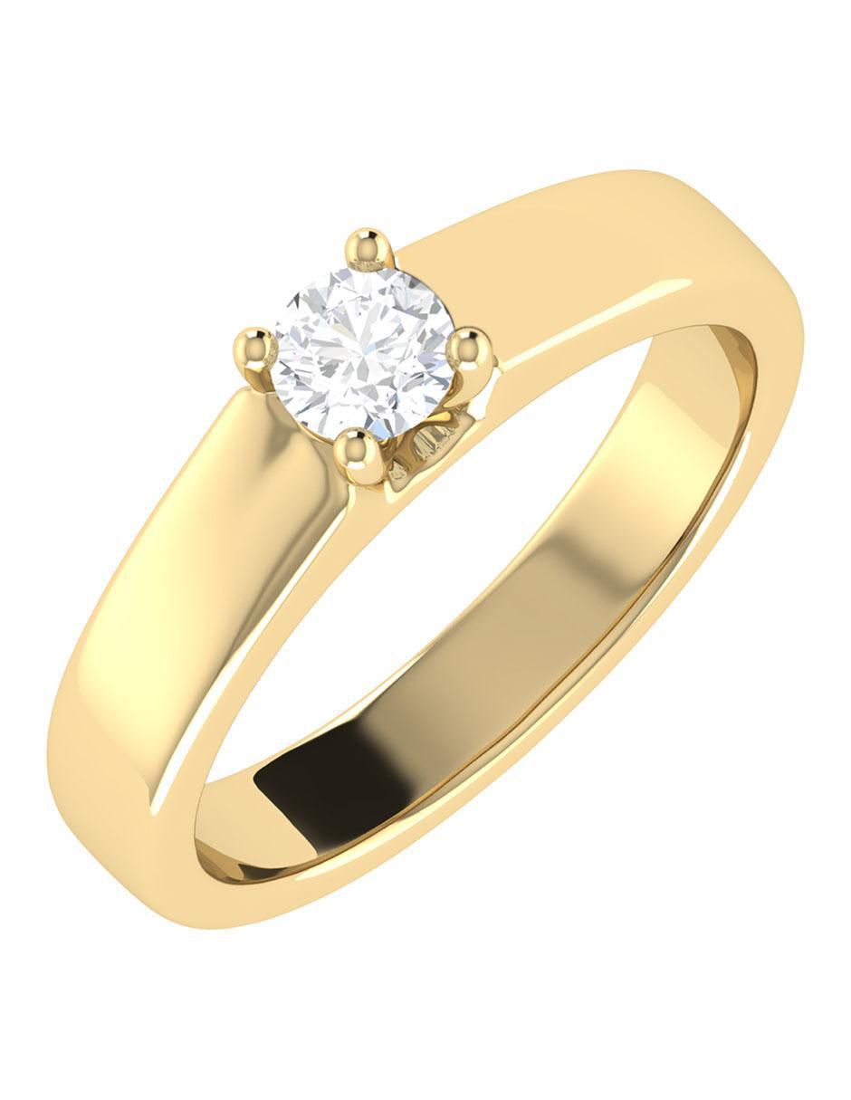 Argolla de oro 14 k diamante 5