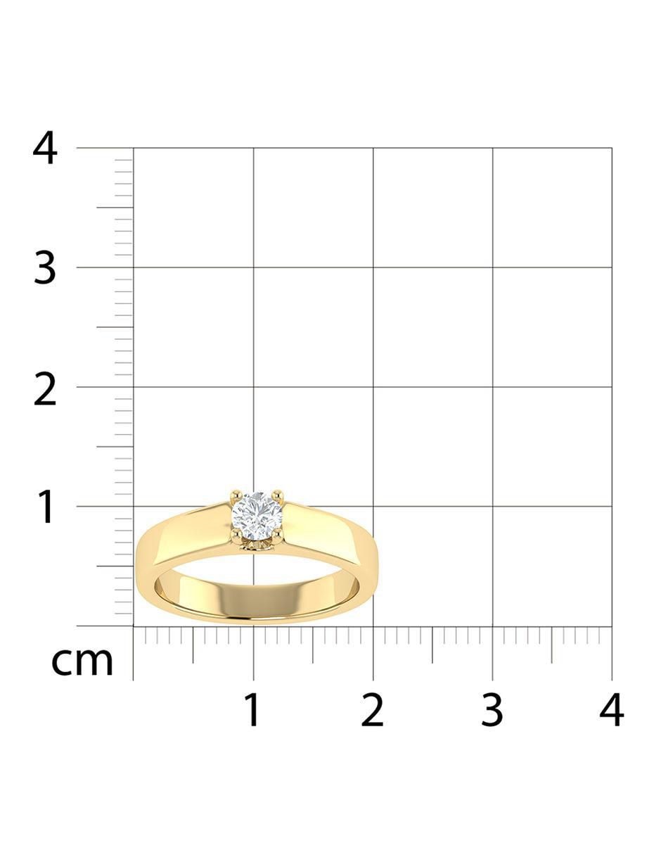 Argolla de oro 14 k diamante 6