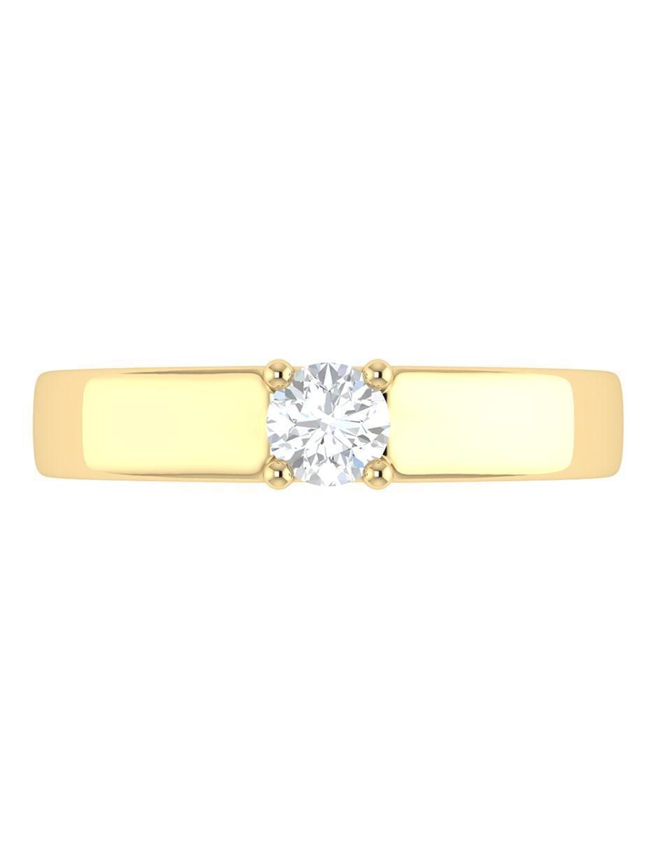 Argolla de oro 14 k diamante