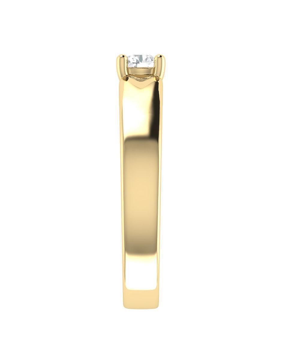 Argolla de oro 14 k diamante