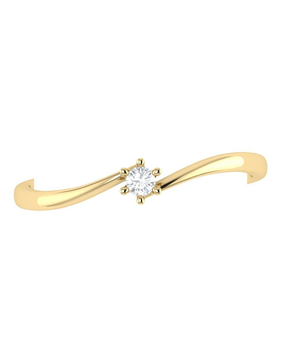 Argolla de oro 14 k diamante 4