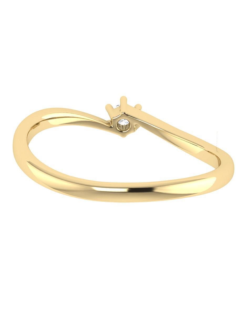 Argolla de oro 14 k diamante 3