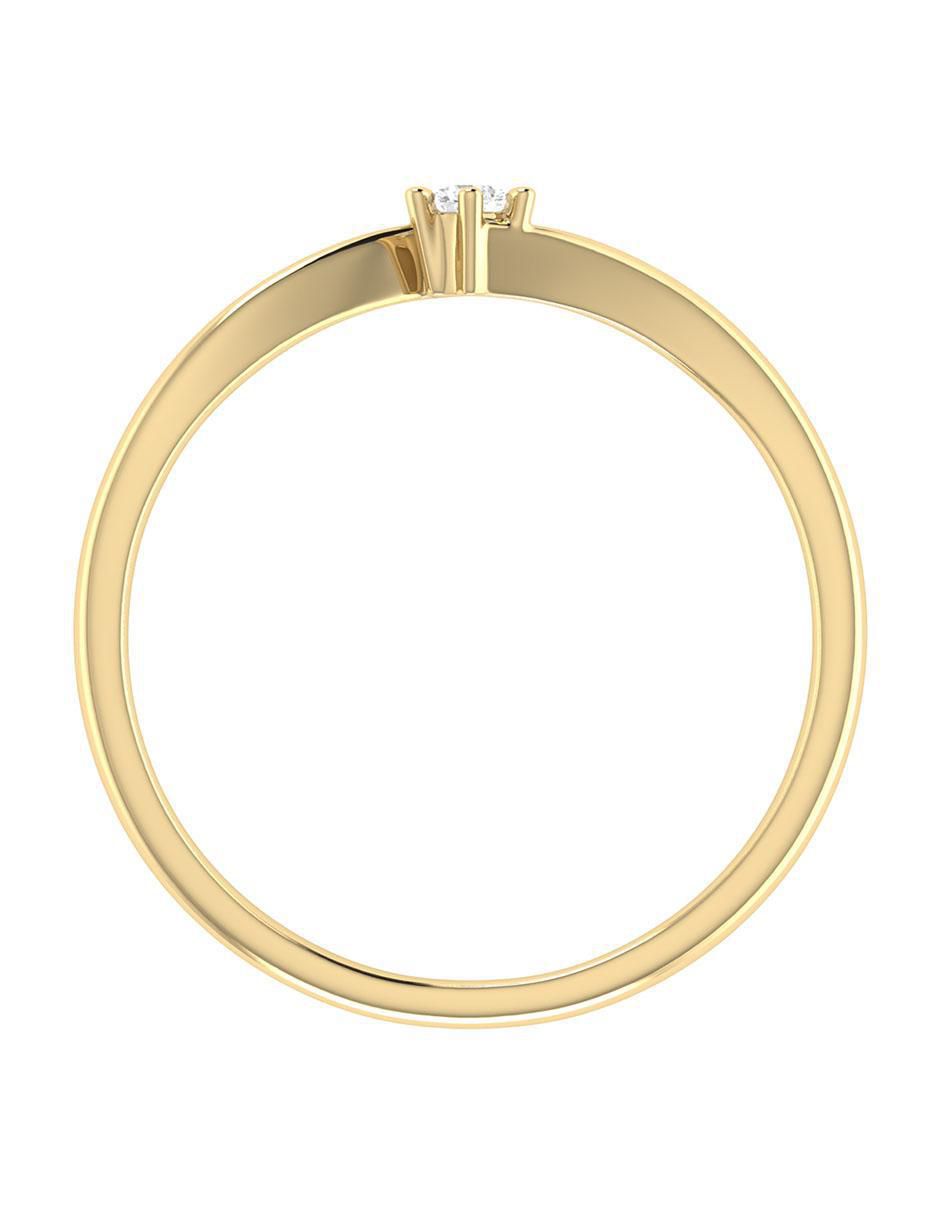 Argolla de oro 14 k diamante 2