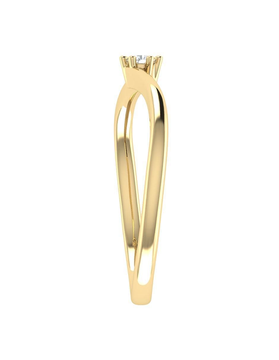 Argolla de oro 14 k diamante 6