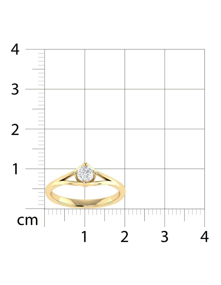 Argolla de oro 14 k diamante 6