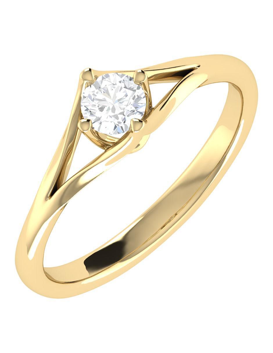 Argolla de oro 14 k diamante 5