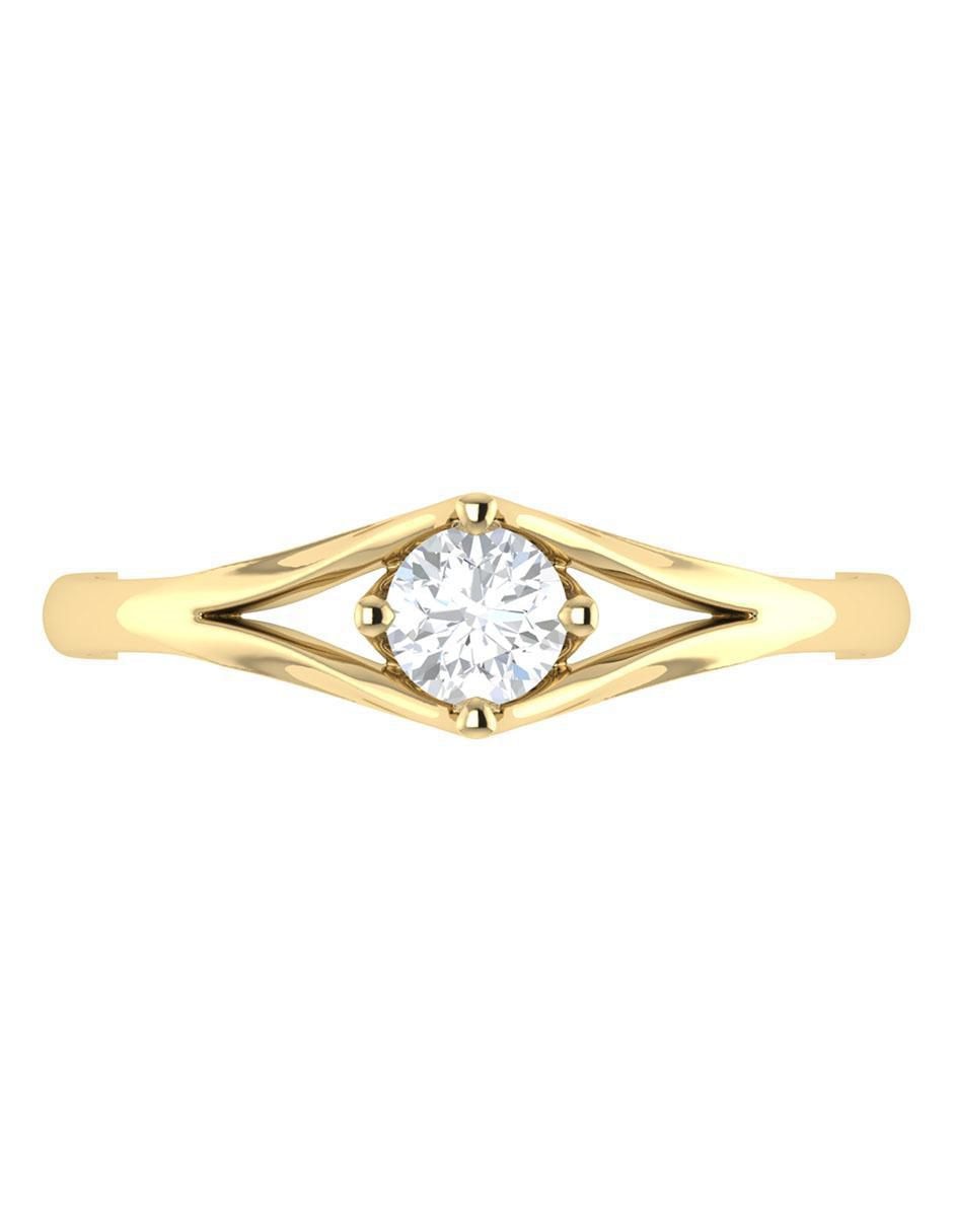 Argolla de oro 14 k diamante 4