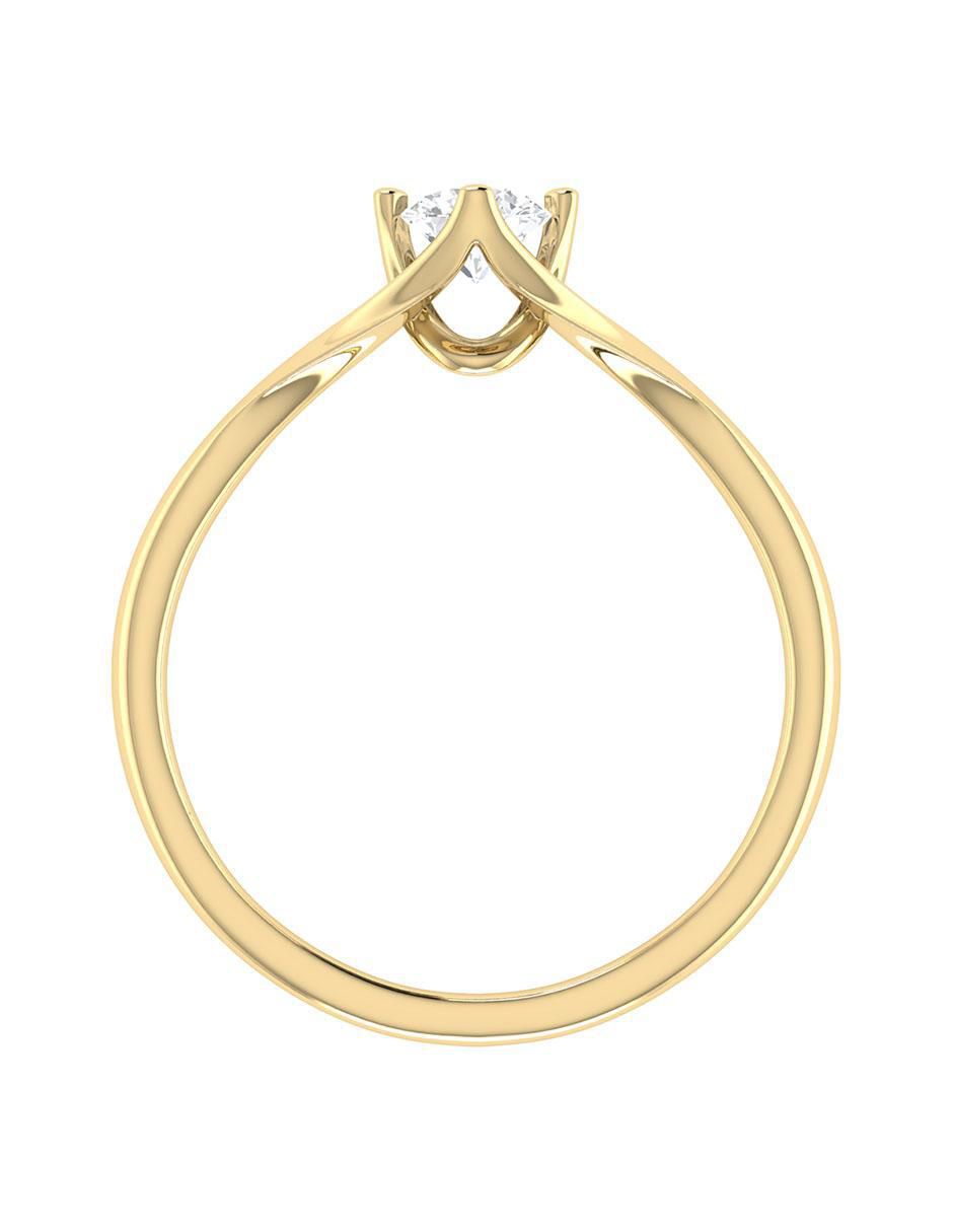 Argolla de oro 14 k diamante 3
