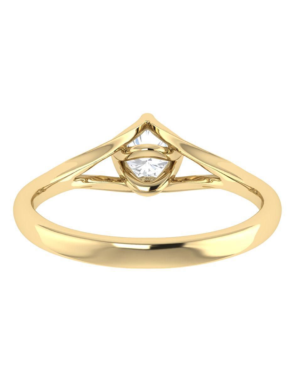 Argolla de oro 14 k diamante 2