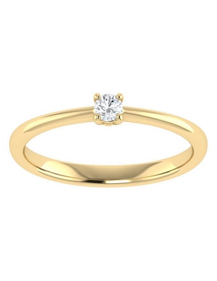 Argolla de oro 14 k diamante