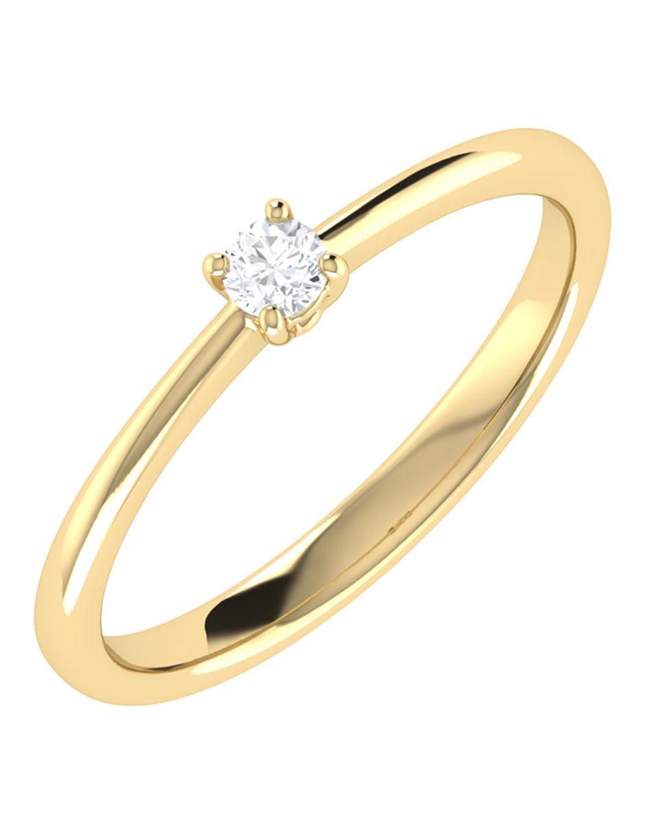 Argolla de oro 14 k diamante 5