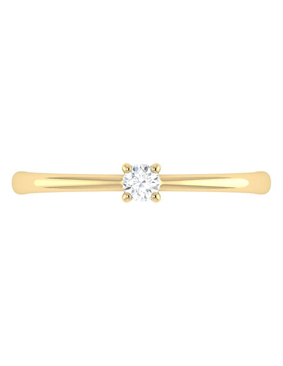 Argolla de oro 14 k diamante