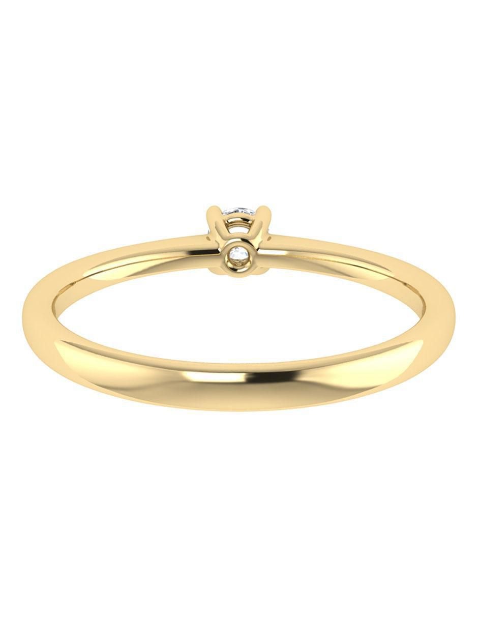 Argolla de oro 14 k diamante