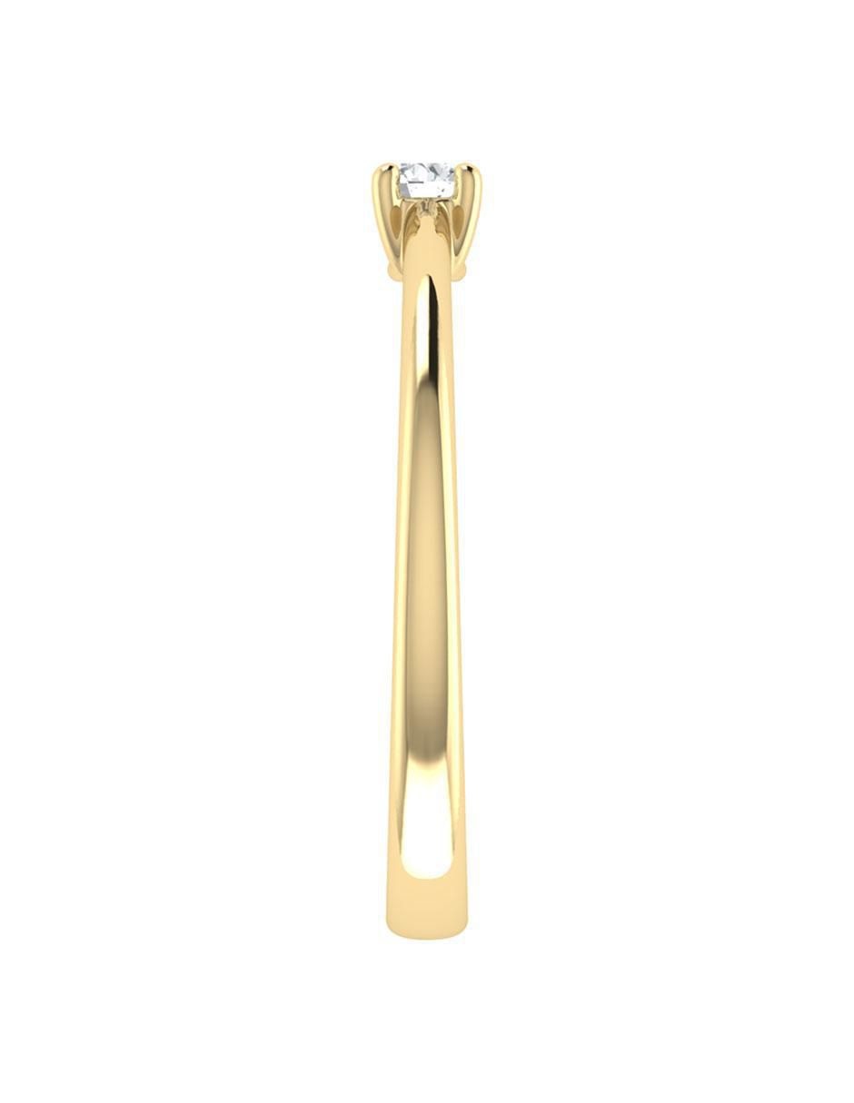 Argolla de oro 14 k diamante