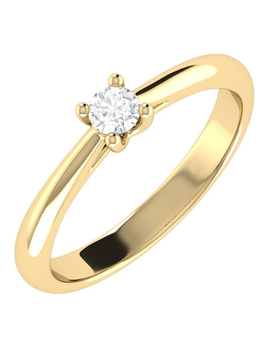 Argolla de oro 14 k diamante 5