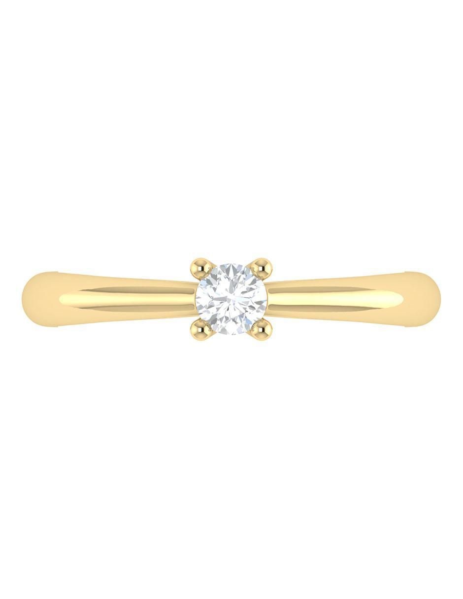 Argolla de oro 14 k diamante 4