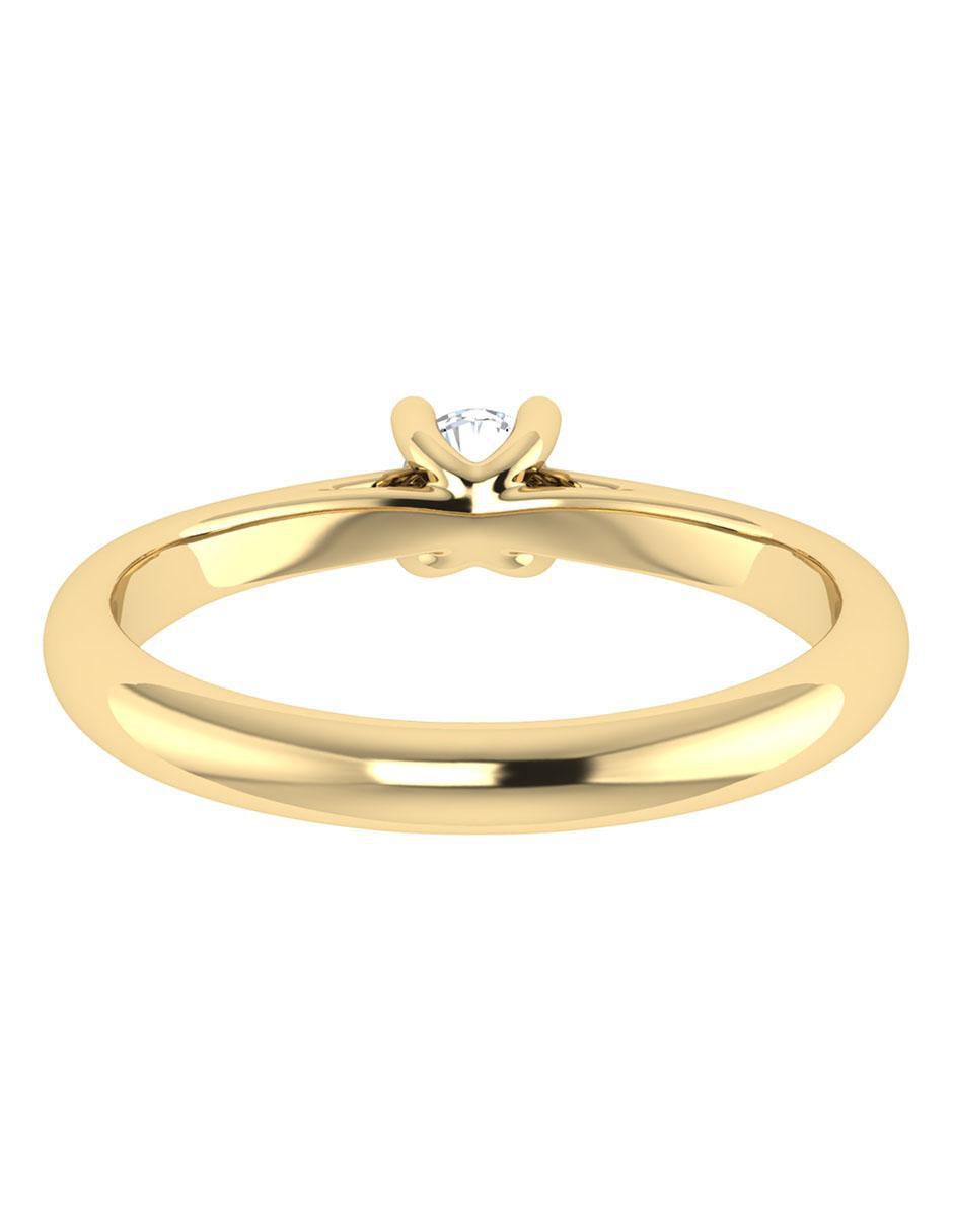 Argolla de oro 14 k diamante 3