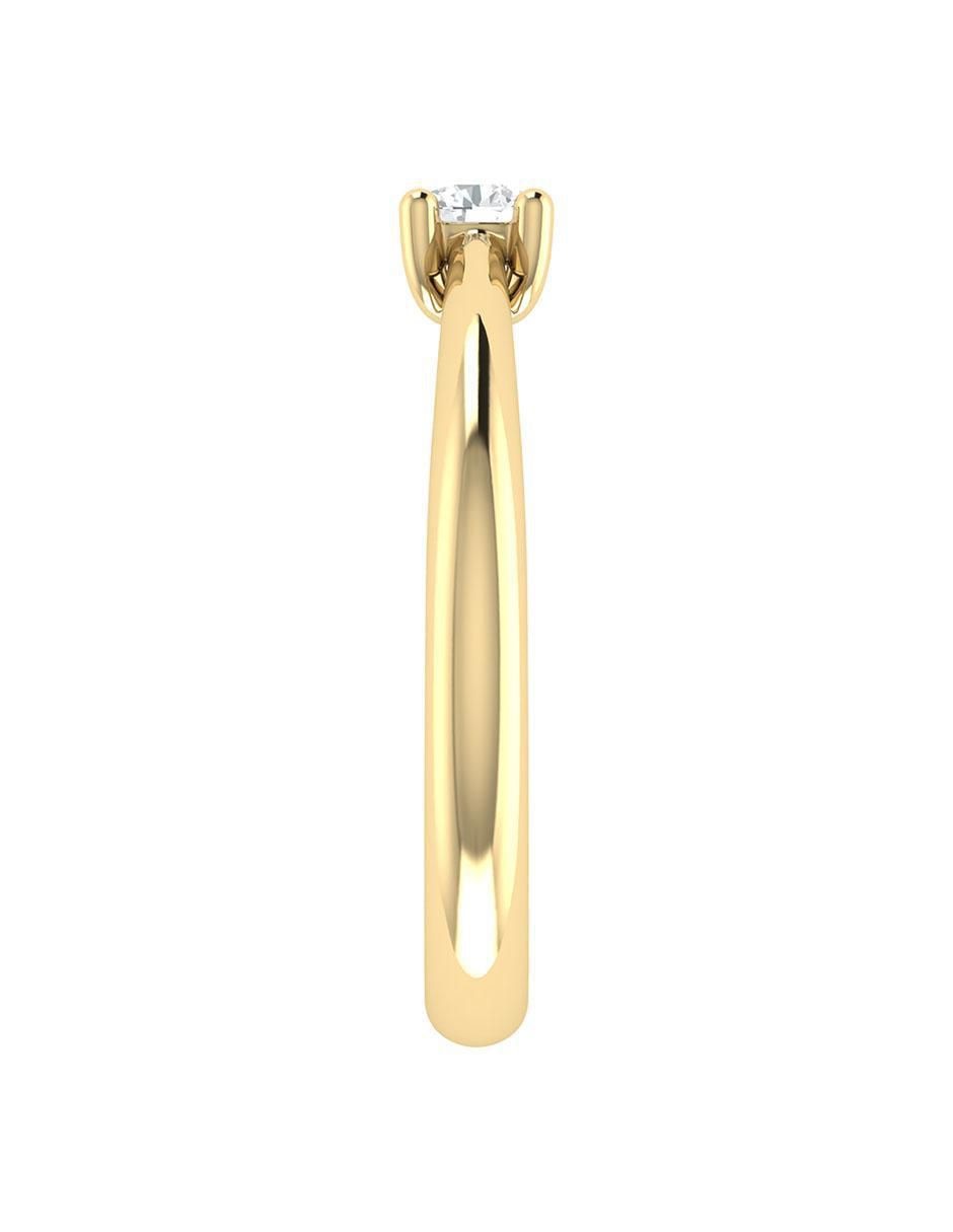Argolla de oro 14 k diamante 2