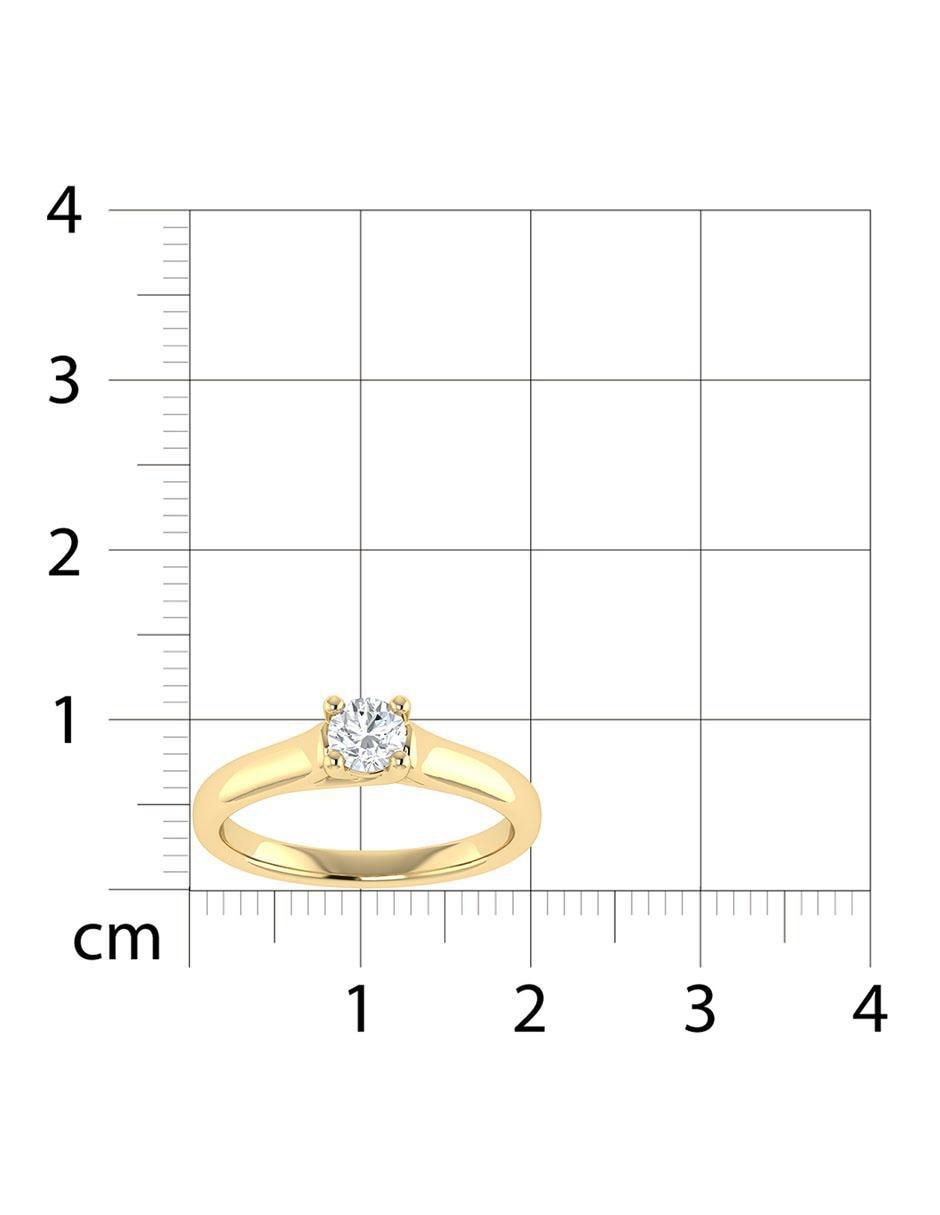 Argolla de oro 14 k Joyerías Bizzarro diamante 6