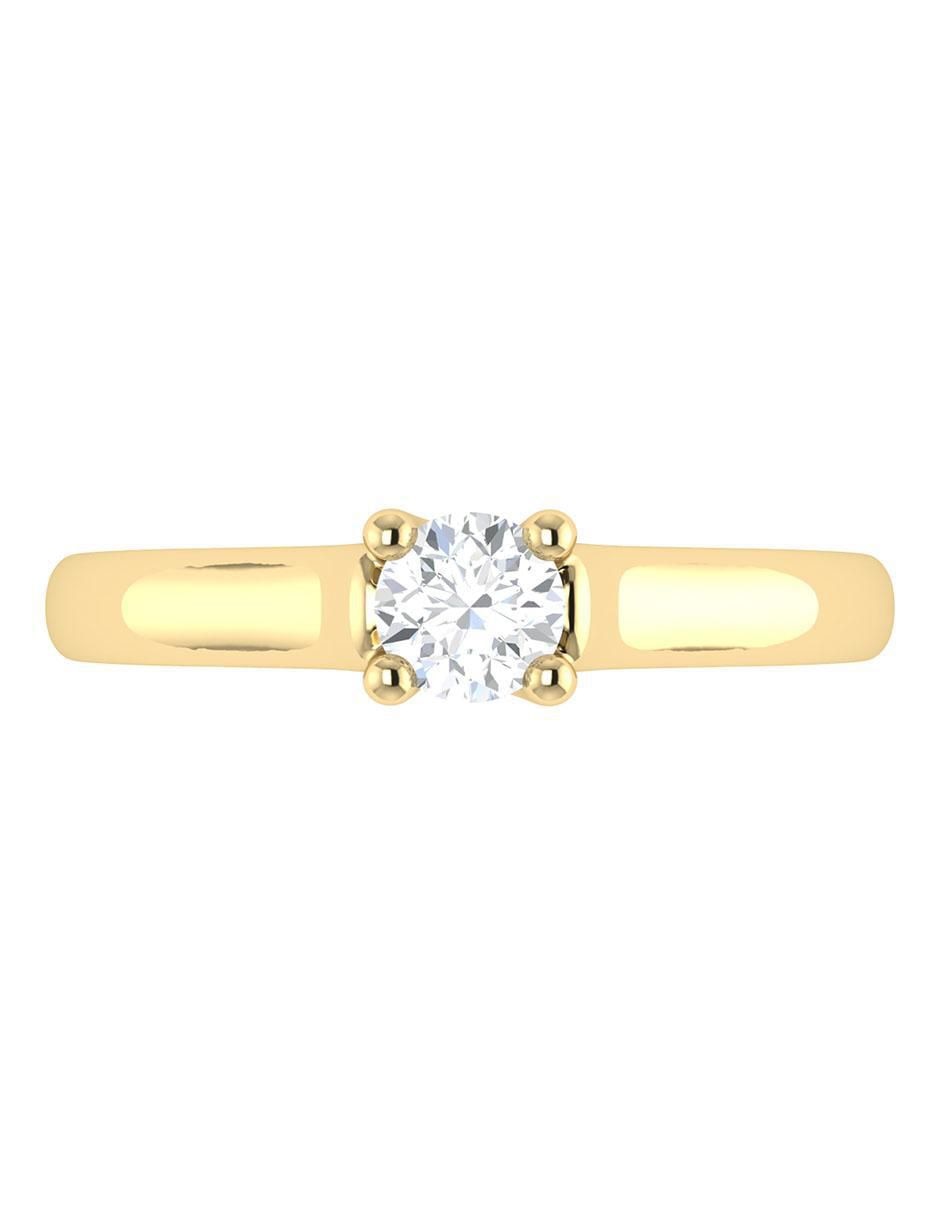 Argolla de oro 14 k Joyerías Bizzarro diamante 4