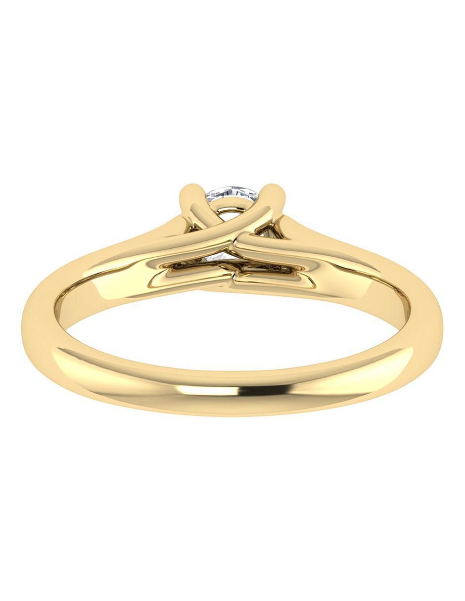 Argolla de oro 14 k Joyerías Bizzarro diamante 3