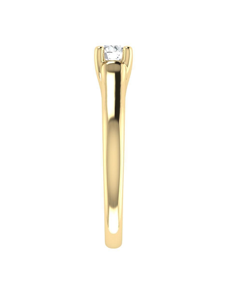 Argolla de oro 14 k Joyerías Bizzarro diamante 2