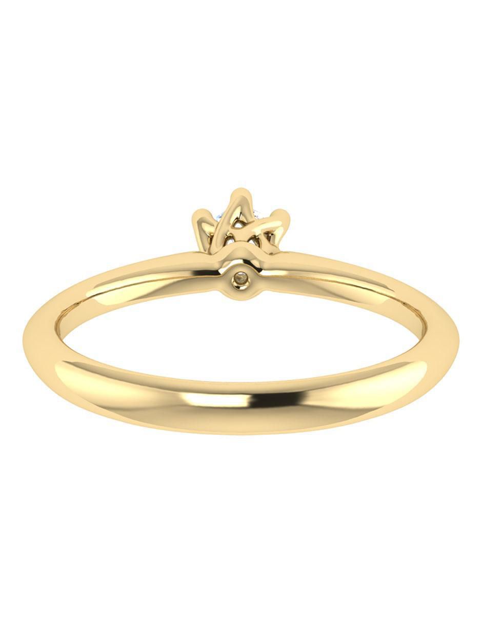 Argolla de oro 14 k diamante 3